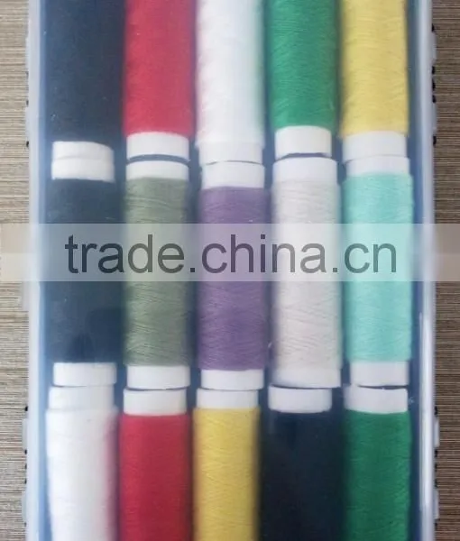 5pcs Plastic Tube of Colorful Polyester Thread Blister on Card photo-5