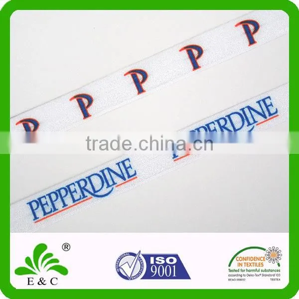 Heat Transfer Print Satin Fold Over Elastic With Custom Logo or Design photo-2