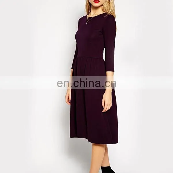 Purple Thick Lady Winter Dress, Velvet Dresses photo-4