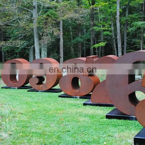 Corten Steel Letter Statue Corten Steel Sculpture photo-5
