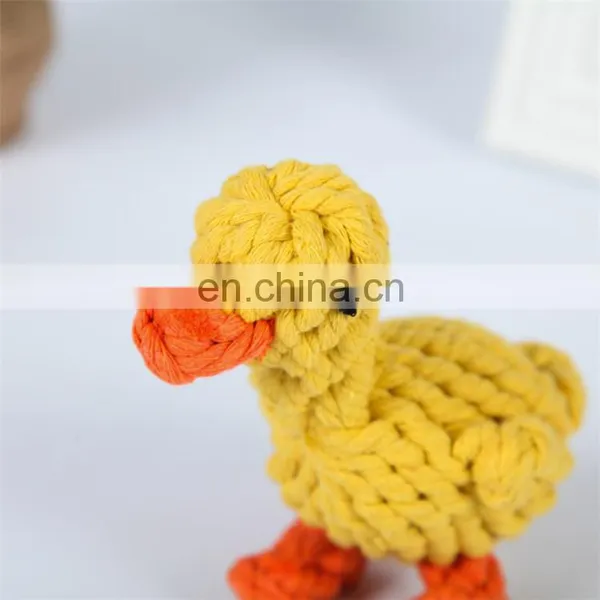Little Yellow Duck Cotton String Pet Toy Dog Rope Chew photo-2
