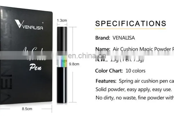 91256 VENALISA Laser Aircusion Magic Powder Pen Nails Acrylic Powder Chrome Glitter Nail Gel Varnish Powder photo-6