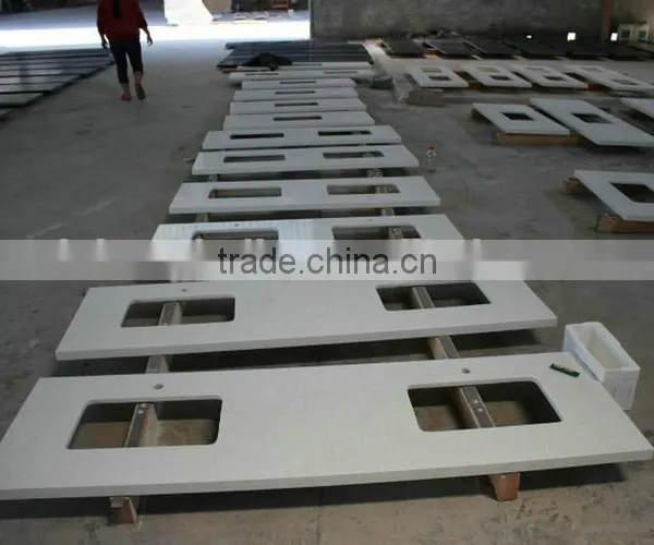 New 2016 Product Artificial Pure White Prefab Quartz Vanity Tops photo-5