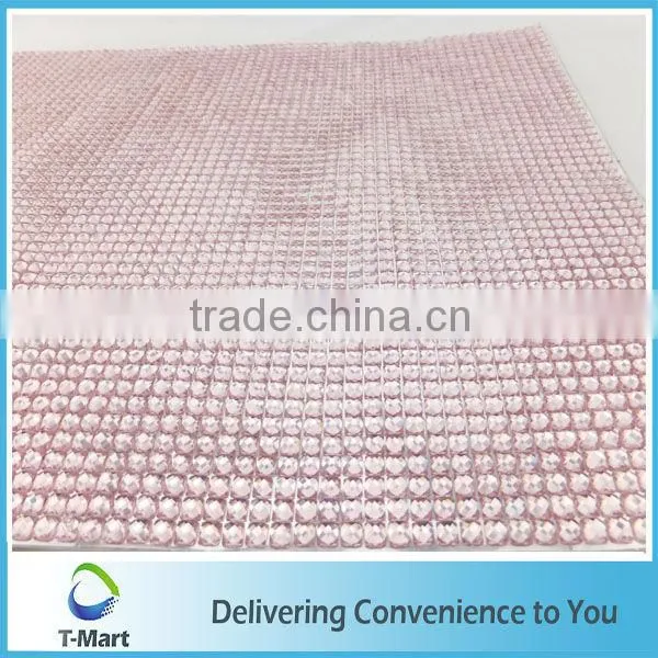 Pink Resin Rhinestone Sheet Stickers DIY Adhesive for Evening Dress photo-2