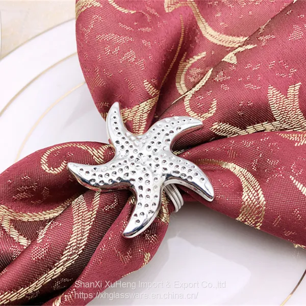 Factory Customized Starfish Napkin Rings Wedding Dining Table Decoration photo-5