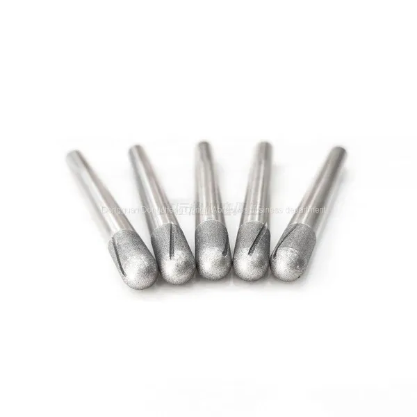 R4.7 Hemisphere Diamond Grinding Head Spiral Groove Design, Glass Fiber Drilling, Reaming and Trimming photo-2