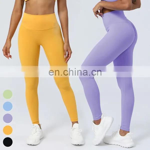 Running Activewear Wholesale Breathable Women Leggings Custom Logo Gym Fitness Pants High Waist Scrunch Butt Yoga Leggings photo-4