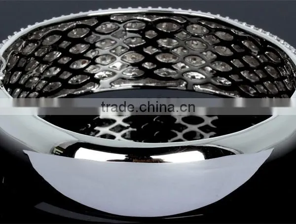 Top Seller Basic Look Micro Pave Setting Cubic Zircon Top Quality Chunky Crystal Bangle photo-4