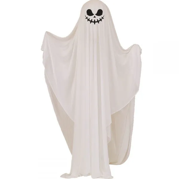 Wholesale Halloween New Cosplay Costume Horror Fright Ghost Smiley Face Black Eye Cloak Adult Stage Performance Cosplay Costume photo-4