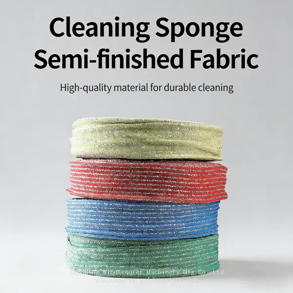 Factory Direct Semi-Finished Sponge Scrubber Cloth Roll Shiny Mesh Dish Cleaning Fabric For Mass Production photo-4