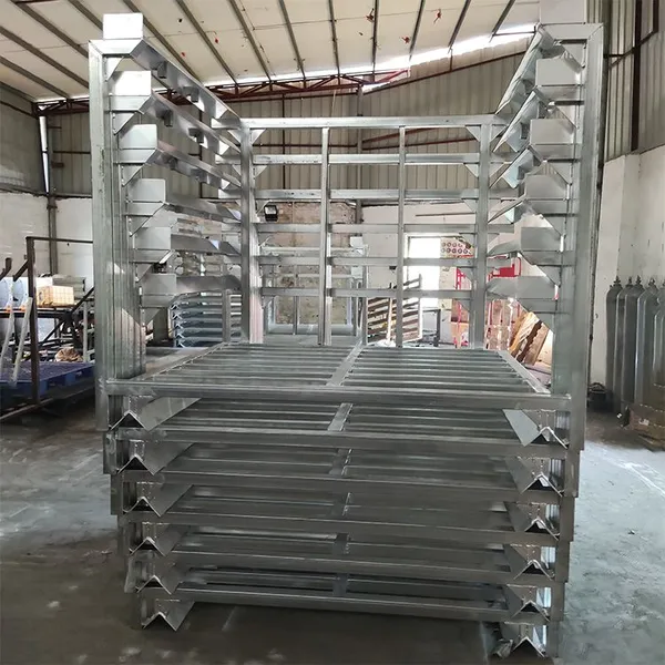 Corrosion-Resistant Galvanized Steel Stacking Rack for Automotive Parts Storage photo-3