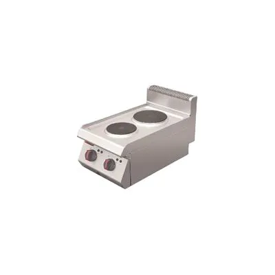 220V Countertop Electric 2 Round Hot Plates Cooker With 4.6kW Fan Power