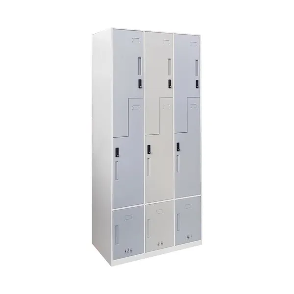 L-shaped Steel Gym Locker Customized 6 Doors Metal Storage Clothes Cabinet With Combination Lock photo-3