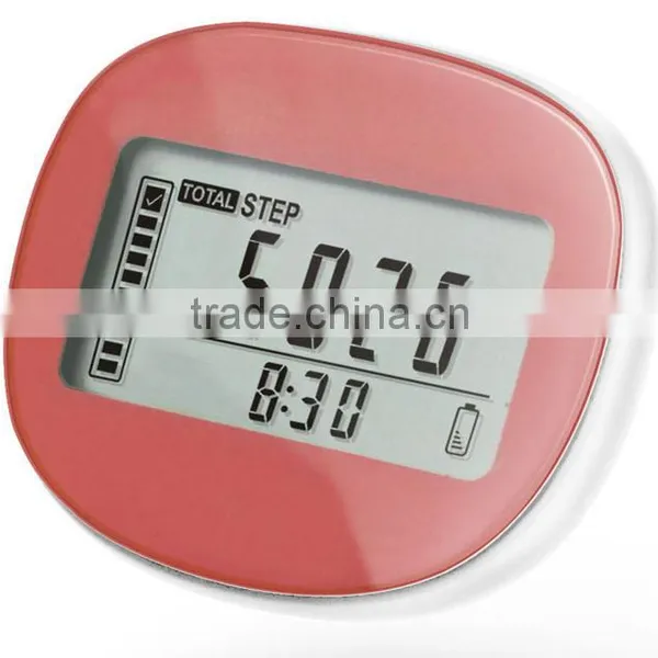 Small Size 3D Silent Pedometer With Silicone Jacket Clip or Lanyard Walking Pedometer photo-4