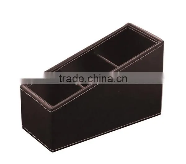 Pu Faux Leather Storage Holder , Remote Control Desk Organiser for Cosmetic Holder for Home and Office ,hotel in Daily Needs photo-3