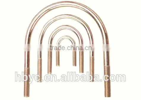 Low Carbon Steel Square Bend U-Bolt With 3/8-16 Thread, U-bolt Pipe Clamp photo-2