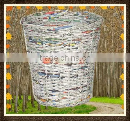 100%hand Woven Newspaper Gabage Can for Cars