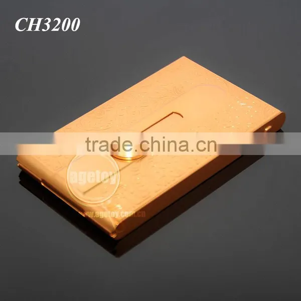 Push Up Push Down Button Folding Anodizing Gold Aluminum Knurling Business Metal Automatic Card Holder photo-6