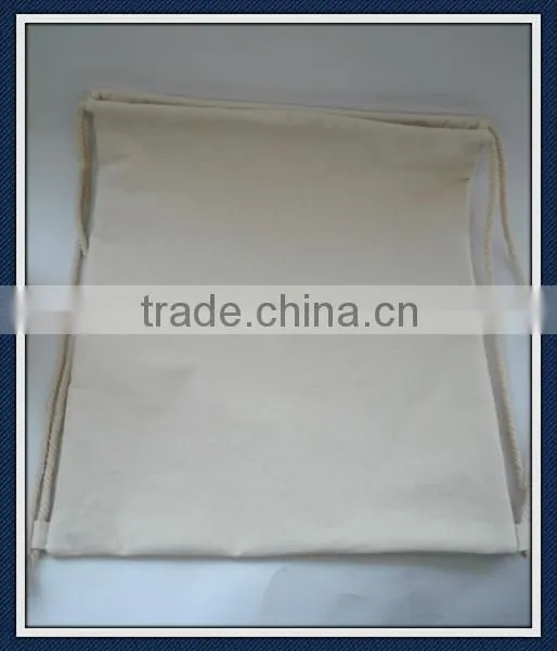 Cotton Canvas Promotional Drawstring Backpack Bag photo-2