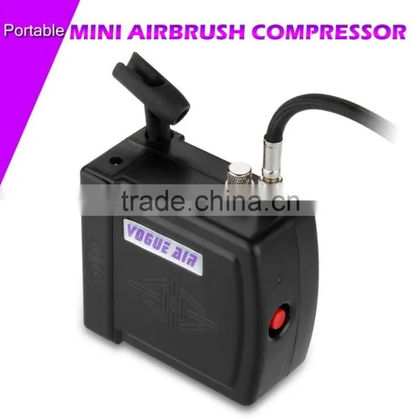Black HS08 Portable Mini Airbrush Compressor Kit With UK Adapter Body Paint Professional Airbrush Nail Art Paint Cake AS-37 photo-3