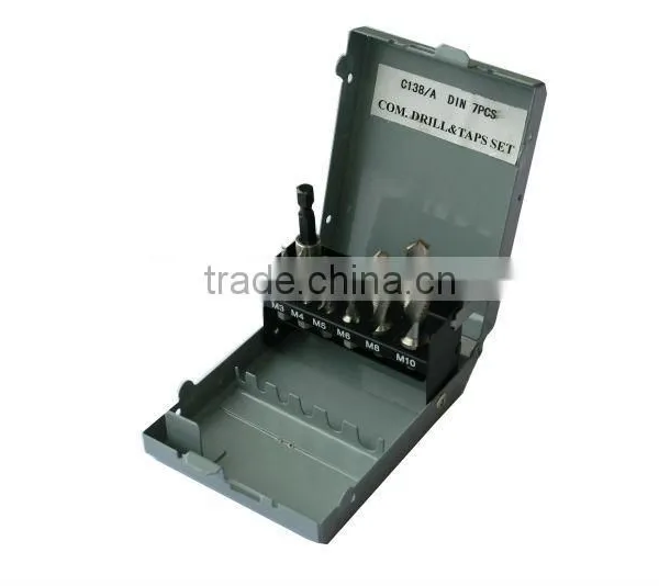 7pcs Hss Single Pass Combination Drill&tap Sets