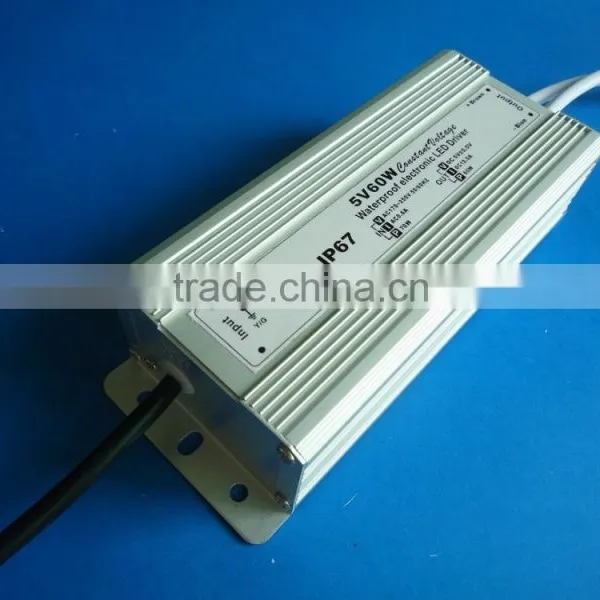 Waterproof Constant Voltage LED Driver, LED Switching Power Supply 60W(5/10/15/20/25VDC) photo-2