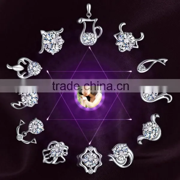 12constellation New Model Stud Earring Silver For Women Popular New Style Earrings