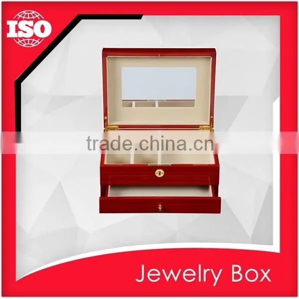 High-end MDF Mirrored Jewelry Box With Drawers photo-2