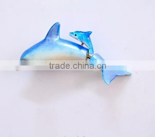 5.5 Inch Plastic Pearl Powder Dolphin Fridge For Magnets, Beach Souvenir Magnet photo-5