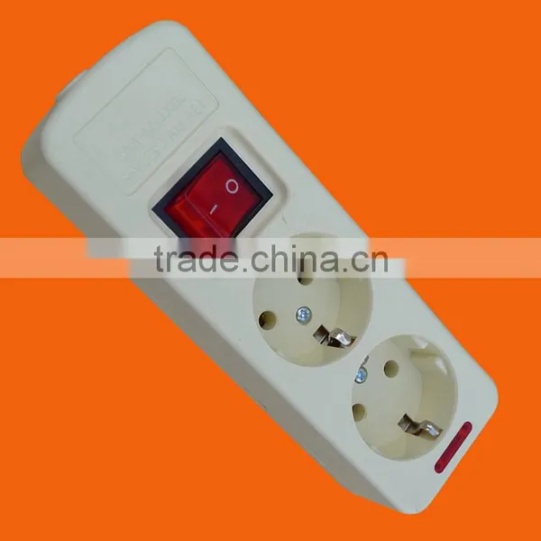 European Style 6 Way Extension Power Strip With Earth With Switch (E5006ES) photo-5