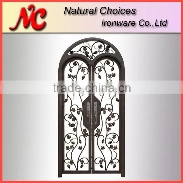 Interior Arch French Doors for Wine Cellar