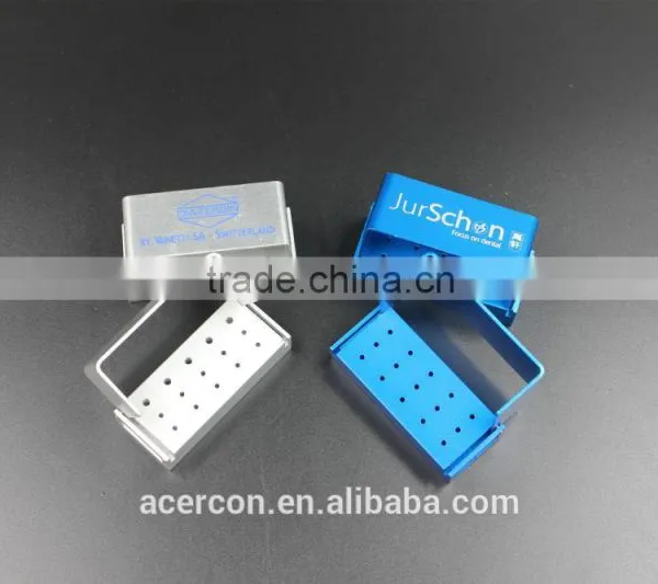 Hot Sale 15 Holes Aluminium Dental Bur Holder(Blue) photo-2
