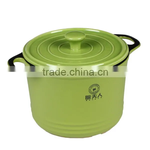 Heat Resistance Ceramic Natural Green Color Casserole photo-6