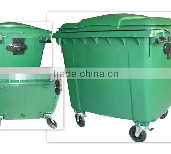 Industrial Large Hdpe 1100l Wheelie Bin With Wheels photo-4