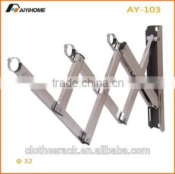 Folding Accordion Clothes Rack, Used at Wall-mount, With Aluminum Tube and ABS Plastic photo-6