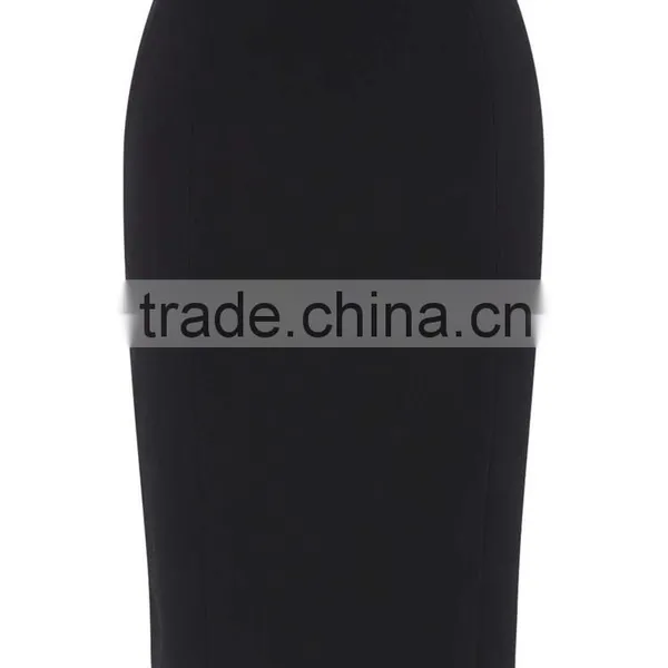2015 Latest Women Fashion Petite Black Pencil Skirt