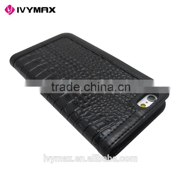 High Quality Luxury Crocodile Bling PU Leather Wallet Flip Pouch Cover Case Alligator Sparkle Wallet Case for Iphone 6 photo-4
