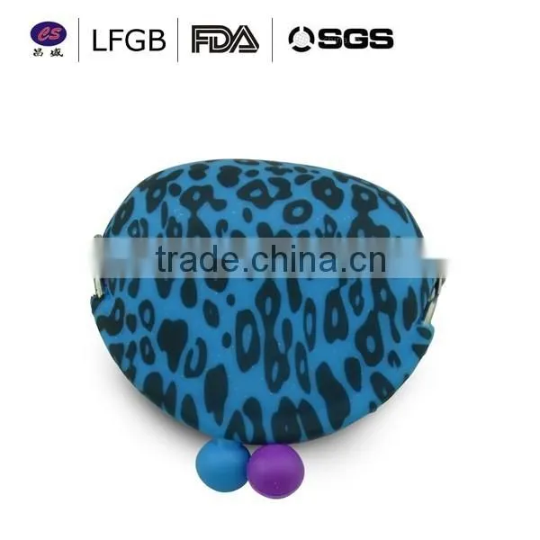 China Cheap Leopard Silicone Coin Purse / Wallet Manufacturer photo-3