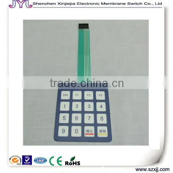 4*4 Control membrane Switches numeric switch Keyboards with 8 pins connectors 2.54mm pitch female connector