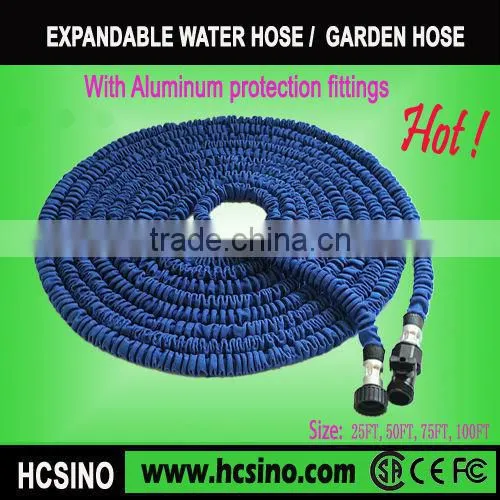 Double Layer Latex Inner Hose Bulk Garden Hose With Metal Fittings