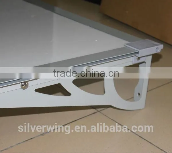 Wind Resistant Aluminum Polycarboante Door Canopy Porch Shelter Outdoor Patio Cover Awning Rain Protector 120 x 70 cm photo-4