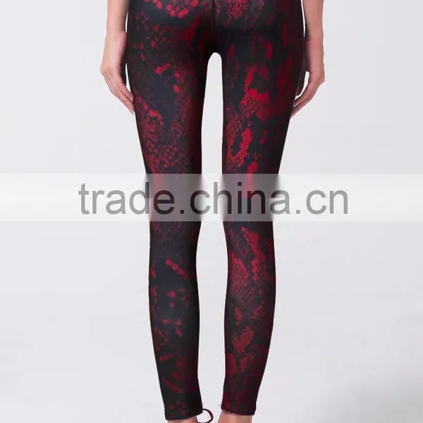 2016 Yoga Leggings Women's Fitness Pants Running Tights With Digital Printing Wholesale Clothing photo-3