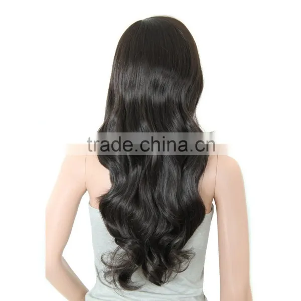 30inch Synthetic Wig Black Color Long Natural Wave Style on Promotion photo-2