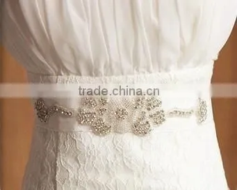 Fashion Design Bling Bling Decorative Crystal Rhinestone Applique For Bridal Sash WA013 photo-4