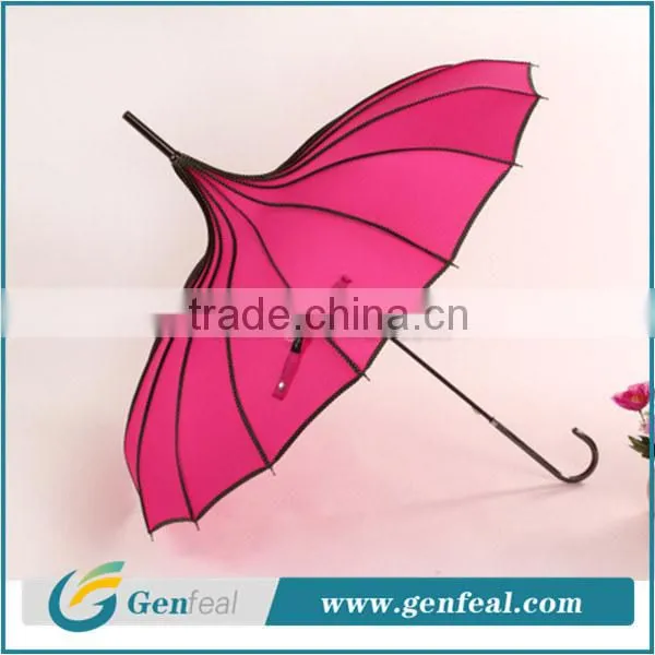 16k Ribs Ladies Vogue Pagoda Dome Umbrella Cost High Quality From China Supplier