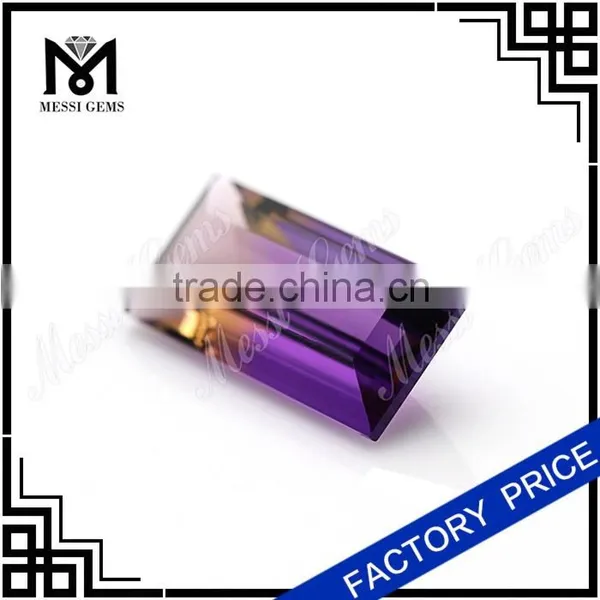 Best Selling Quartz Ametrine Baguette Cut Amethrine Gem For Jewelry photo-3