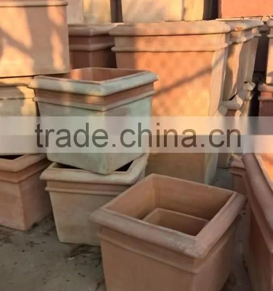 Square Italian Ceramic Flower Pots photo-2