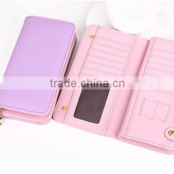Ladys Top Brand Custom Logo Lady Leather Zipper Wallet .zippered Ladies Leather Wallet, Leather Wallet Ladies Multicolor Famous photo-3