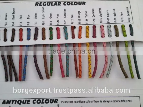 4mm Braided Leather Cords From BORG EXPORT / Braided Leather Cord 4 mm photo-4