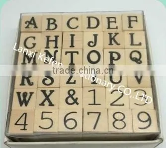 Wooden Rubber Stamp Letter Stamp Number Stamper